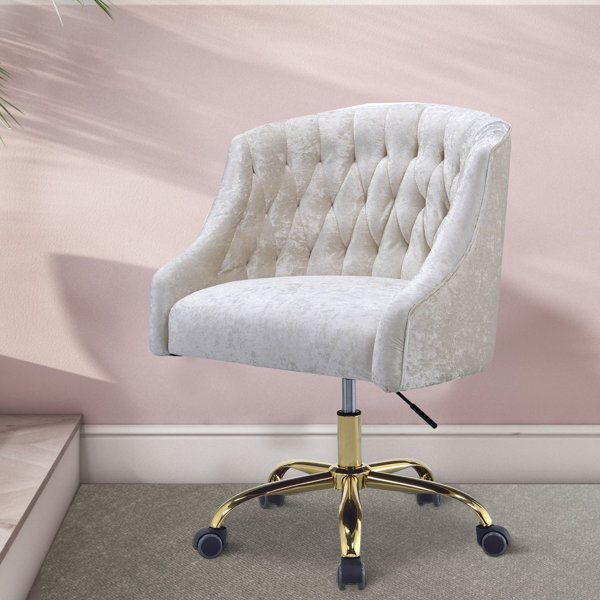 Everly Quinn Yahya Velvet Task Chair Wayfair